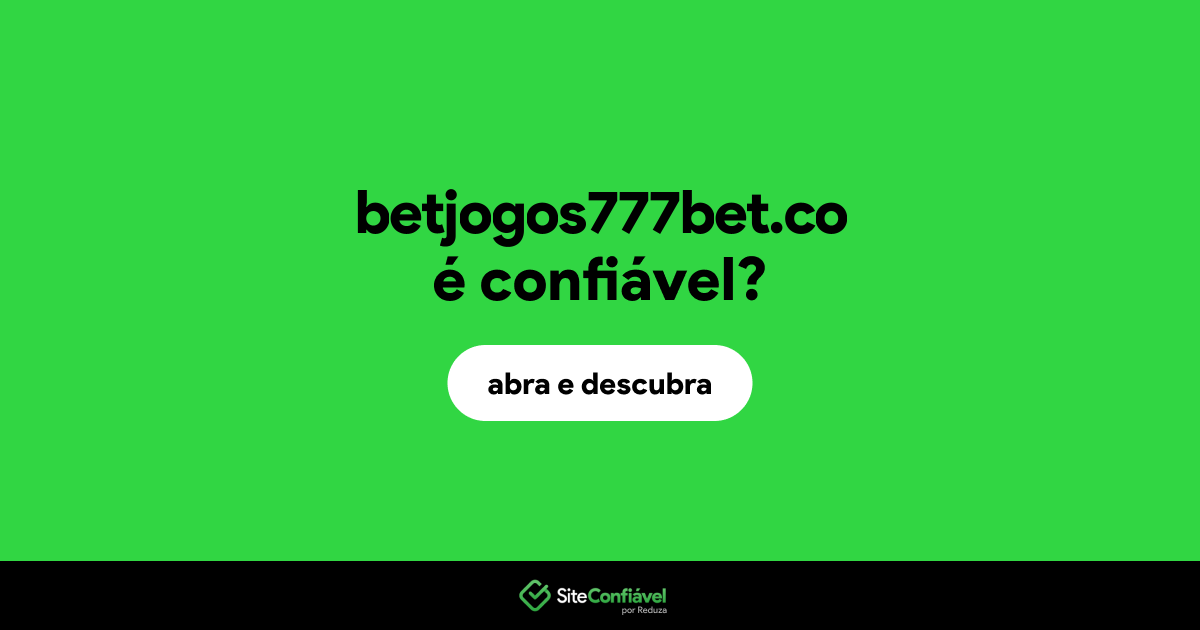 O site betjogos777bet.co é confiável?