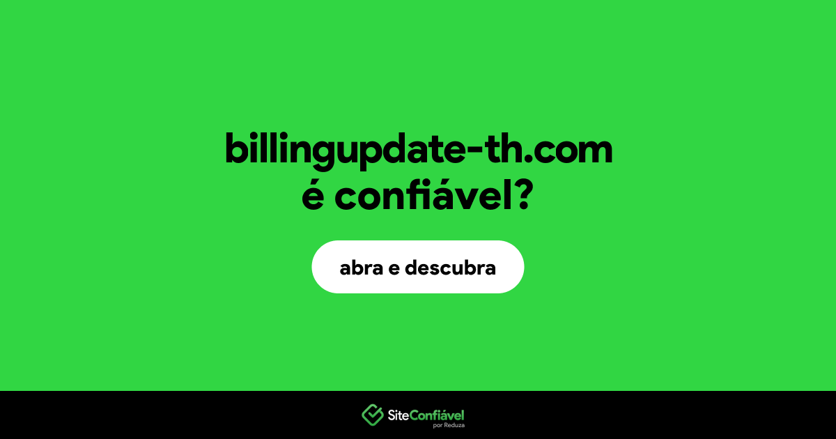 O site billingupdate-th.com é confiável?