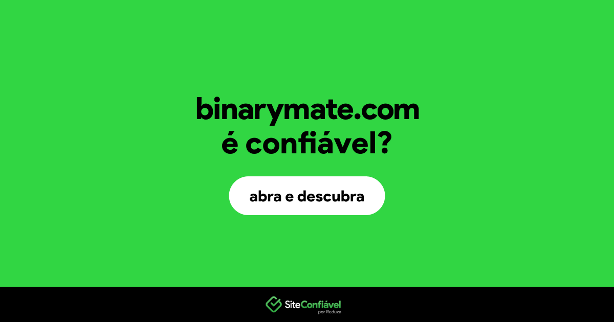 O site binarymate.com é confiável?