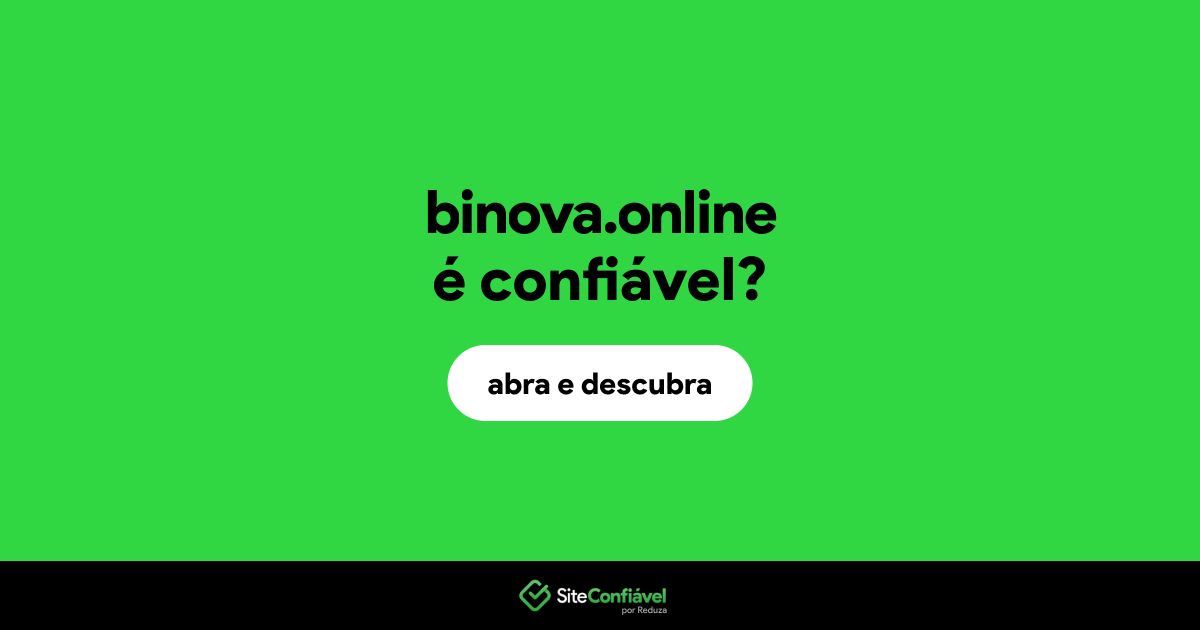 O site binova.online é confiável?