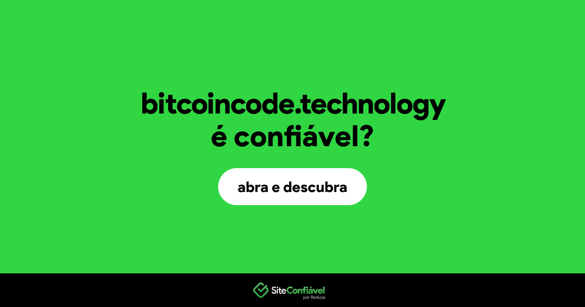 O site bitcoincode.technology é confiável?