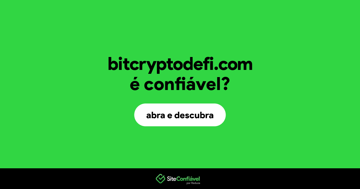 O site bitcryptodefi.com é confiável?