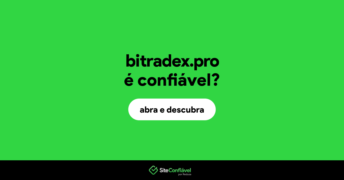 O site bitradex.pro é confiável?