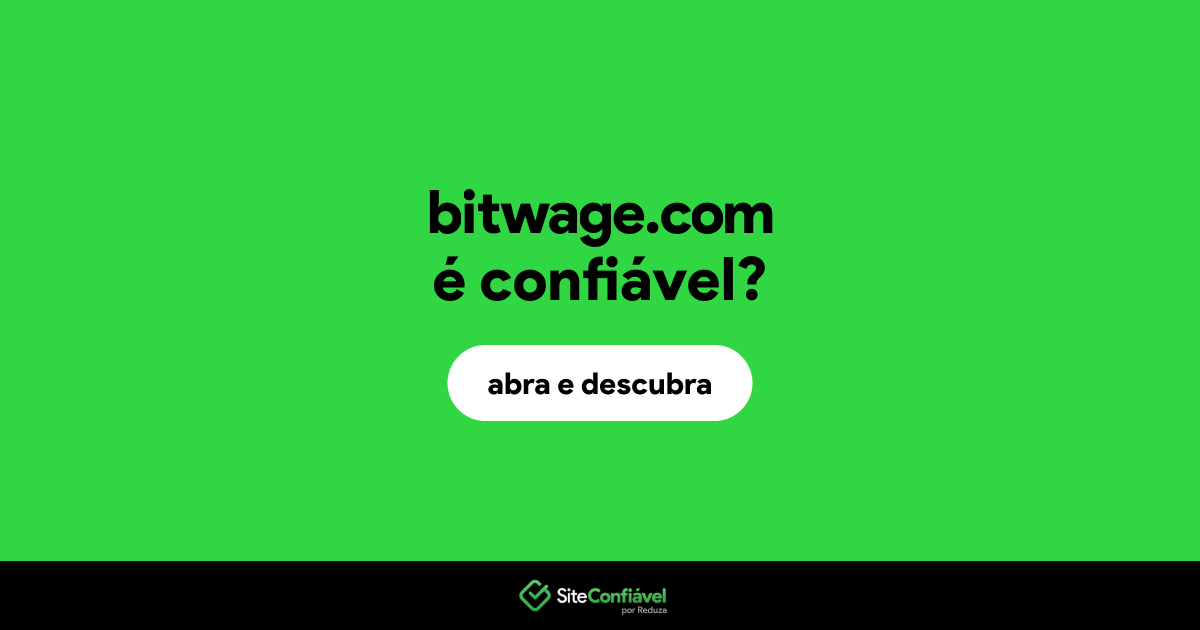 O site bitwage.com é confiável?