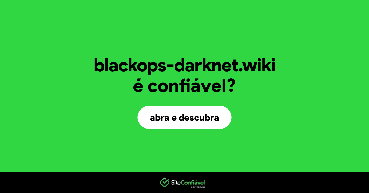O site blackops-darknet.wiki é confiável?