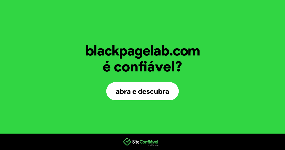 O site blackpagelab.com é confiável?