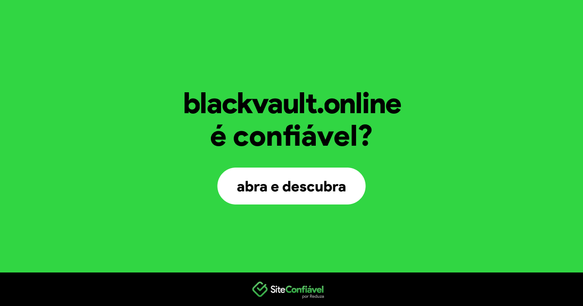 O site blackvault.online é confiável?