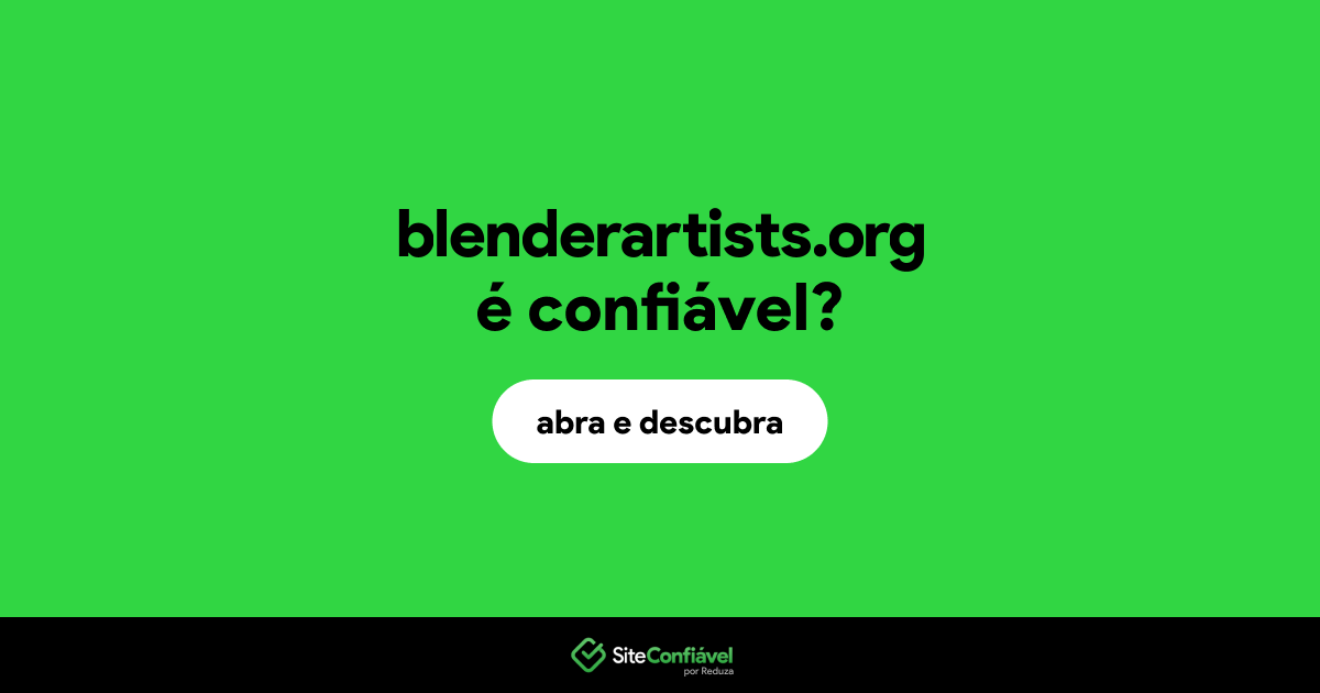 O site blenderartists.org é confiável?