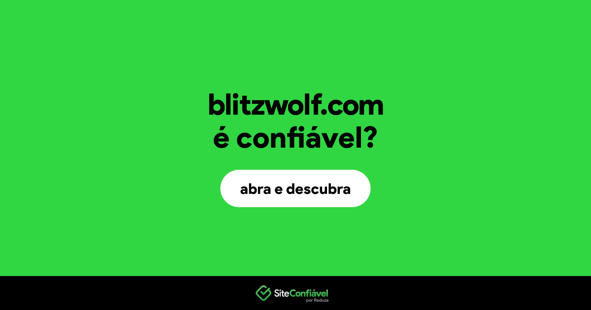 O site blitzwolf.com é confiável?
