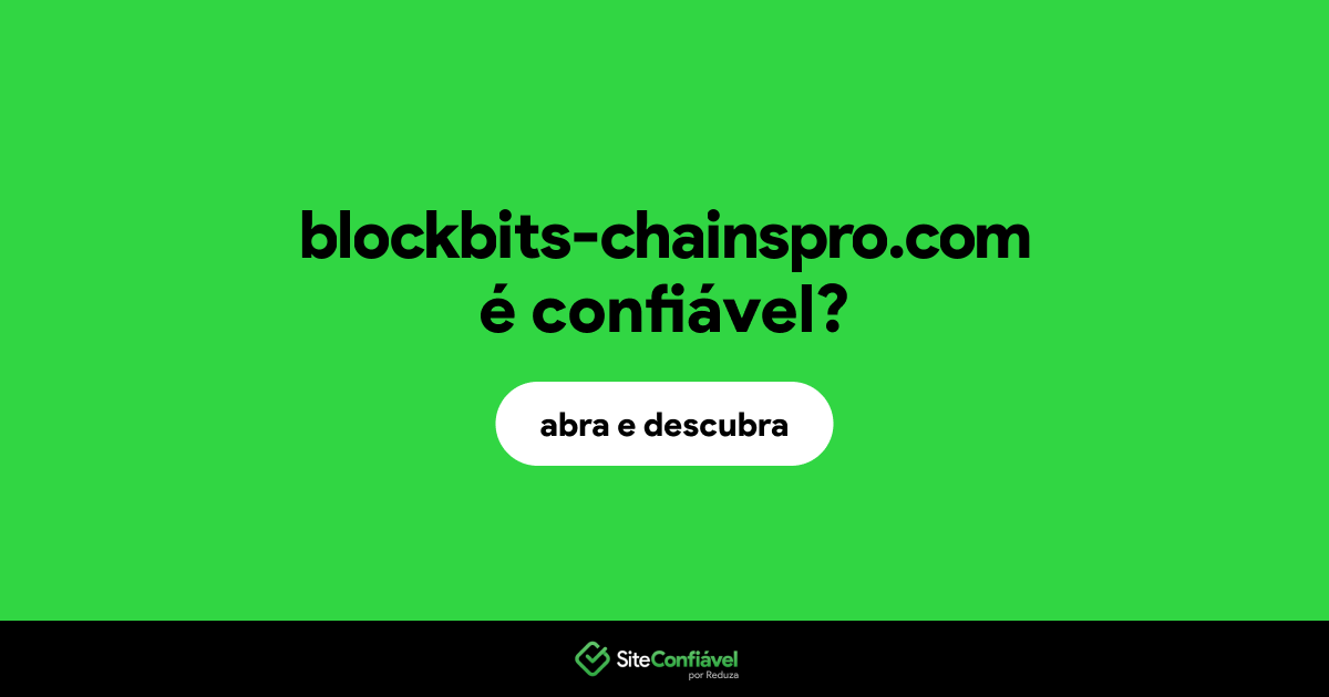 O site blockbits-chainspro.com é confiável?