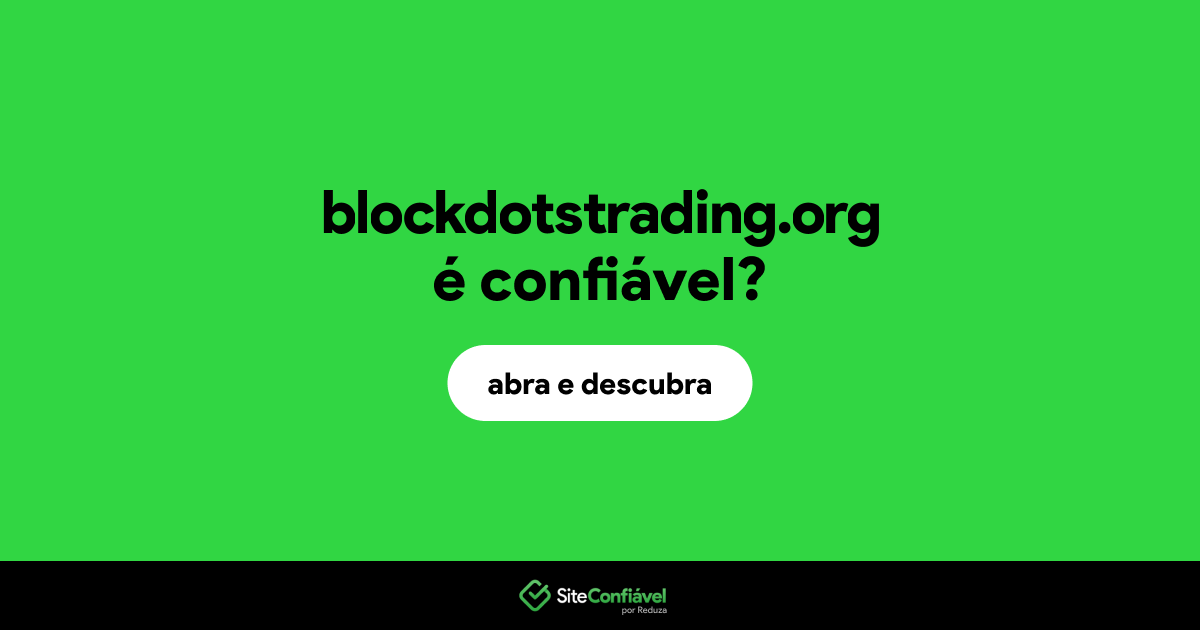 O site blockdotstrading.org é confiável?