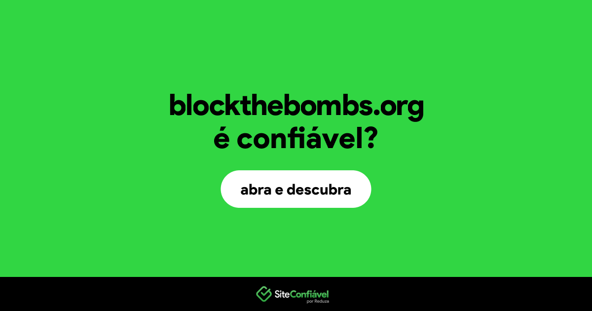 O site blockthebombs.org é confiável?