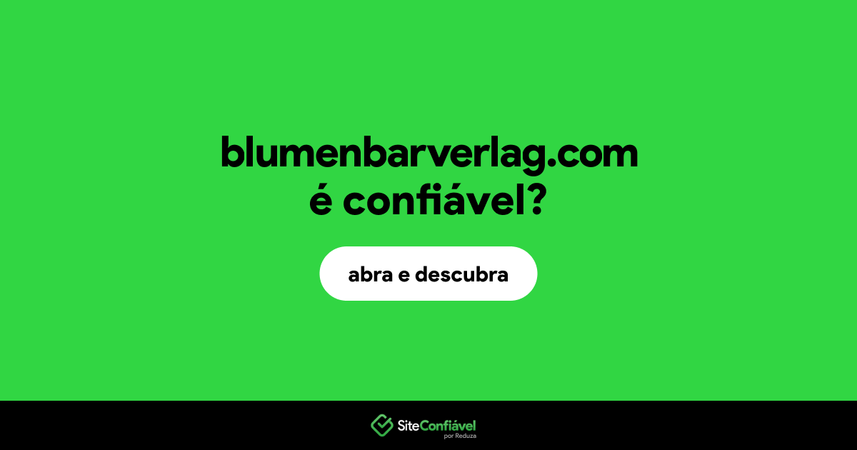 O site blumenbarverlag.com é confiável?