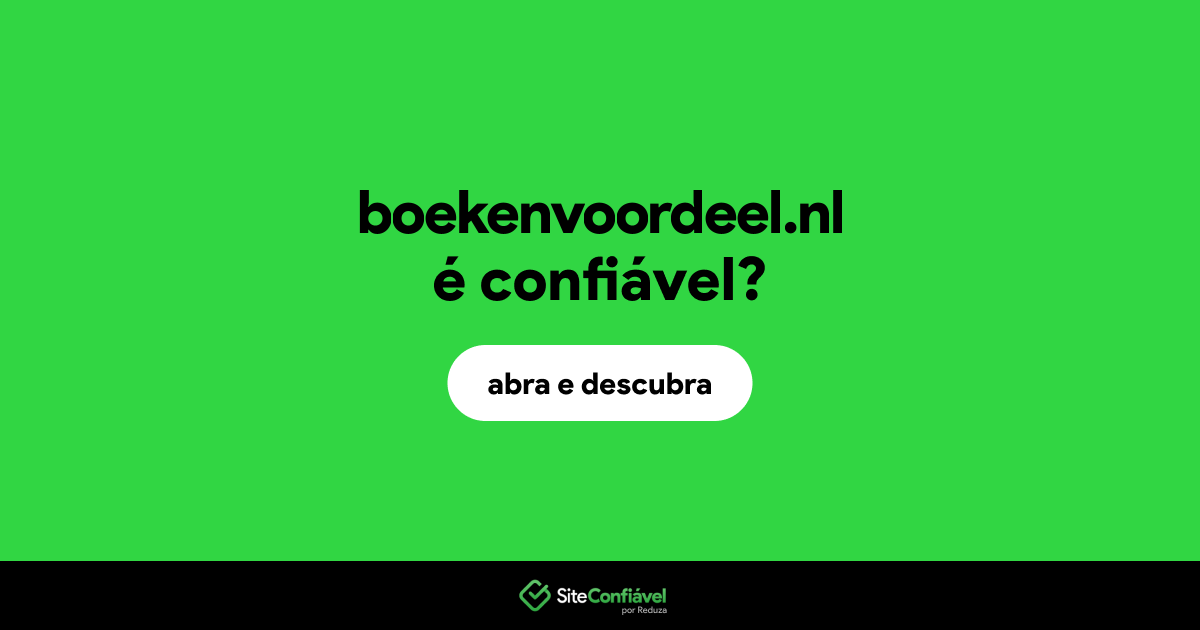 O site boekenvoordeel.nl é confiável?