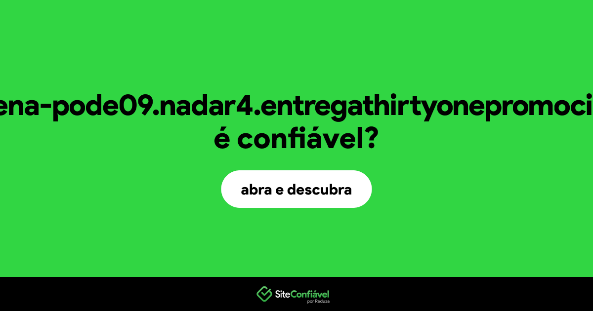 O site bola-pena-pode09.nadar4.entregathirtyonepromocional.de é confiável?