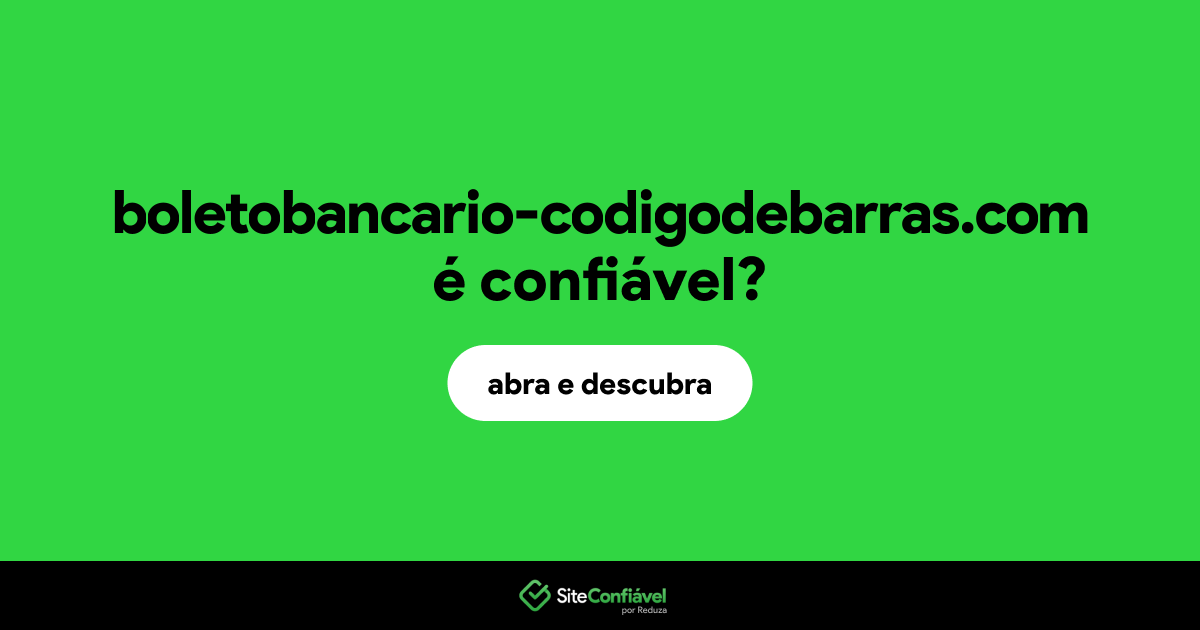 O site boletobancario-codigodebarras.com é confiável?