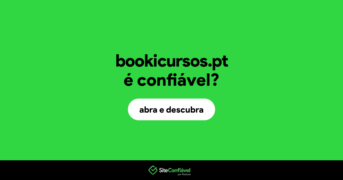 O site bookicursos.pt é confiável?