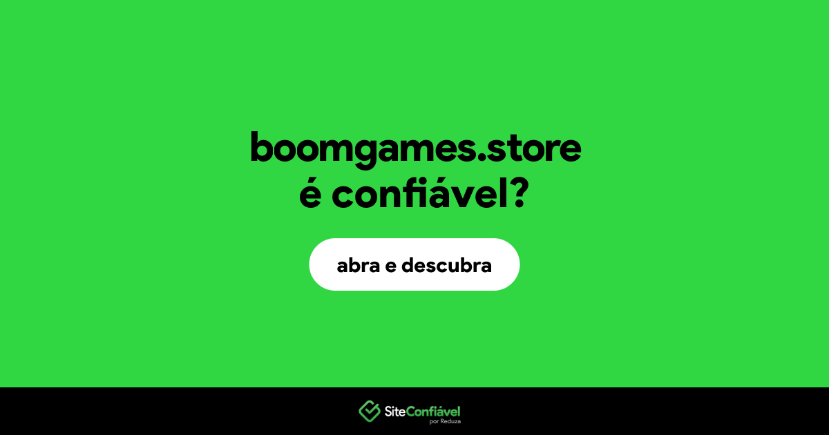O site boomgames.store é confiável?