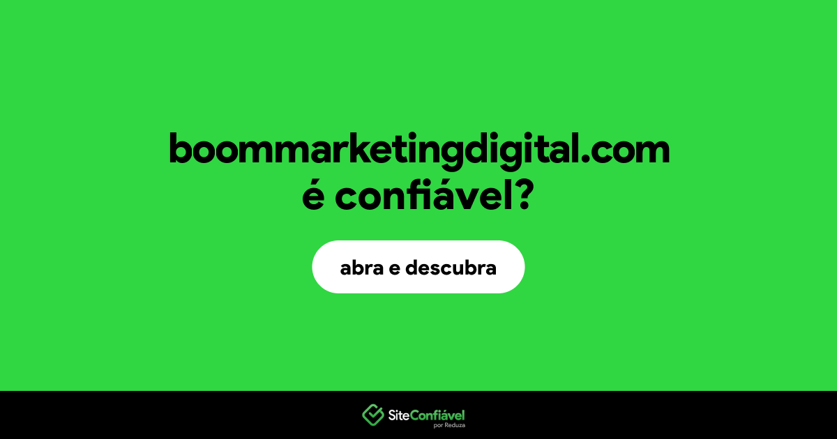 O site boommarketingdigital.com é confiável?