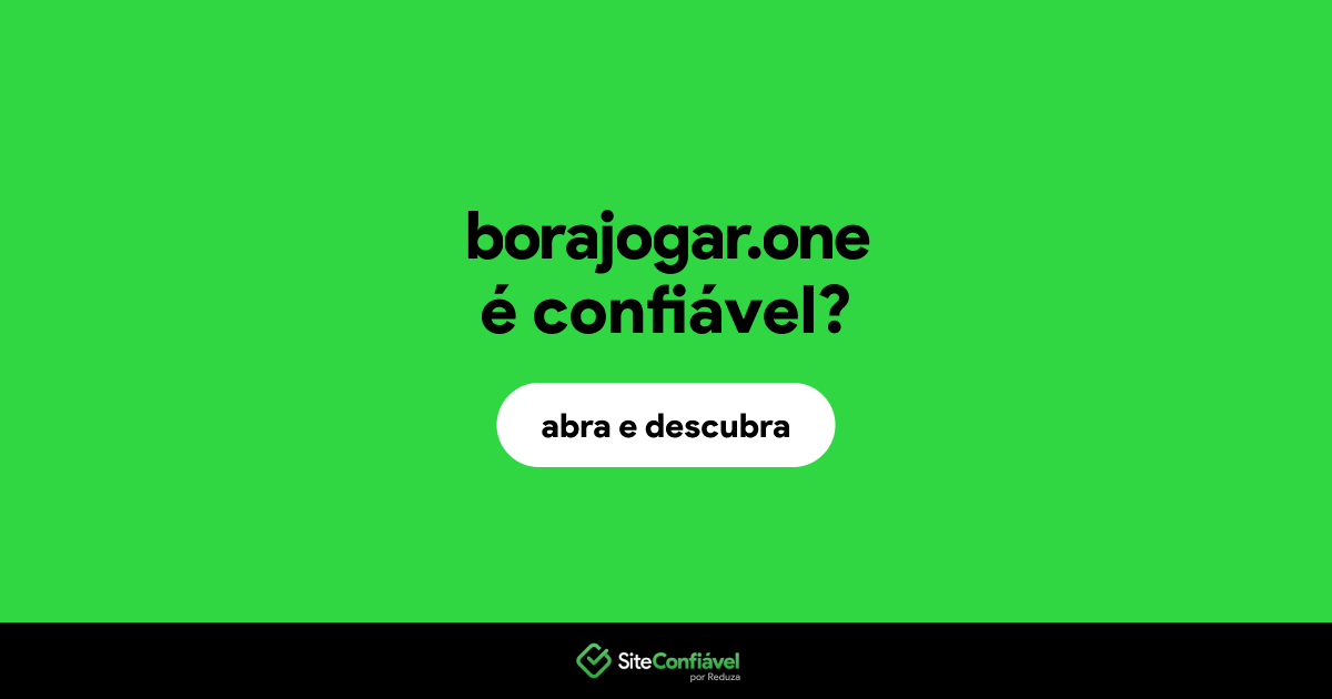 O site borajogar.one é confiável?