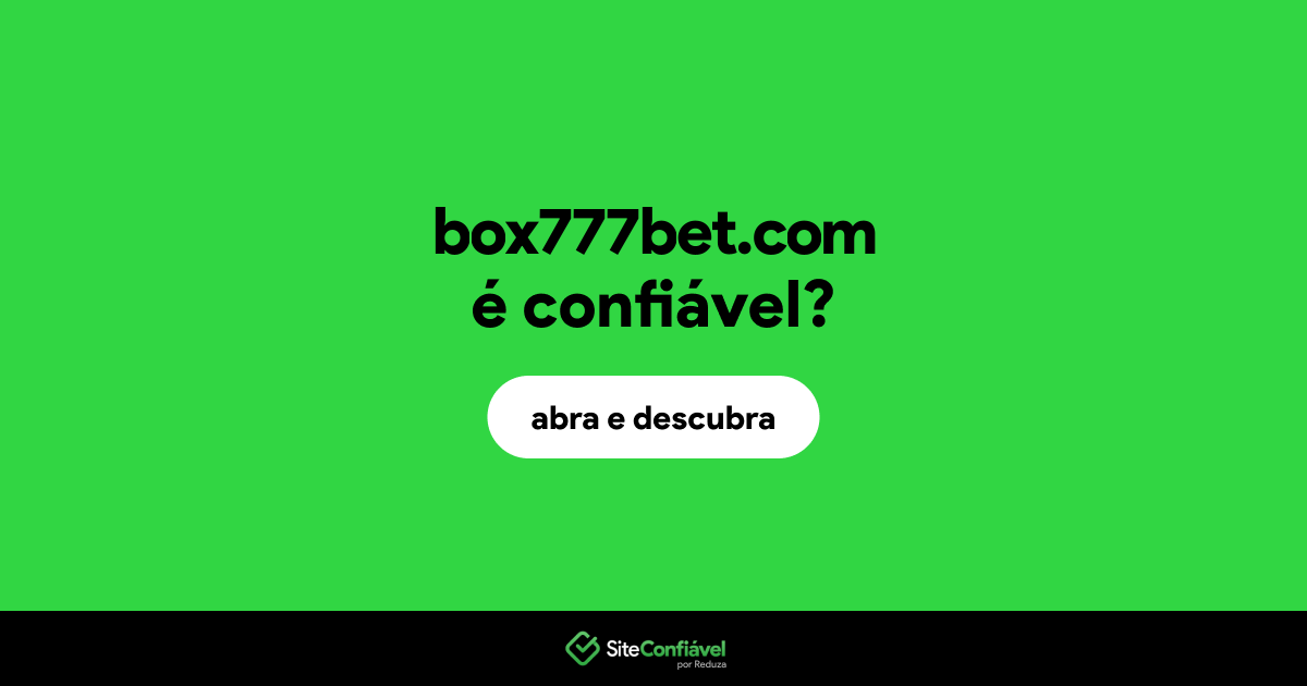 O site box777bet.com é confiável?