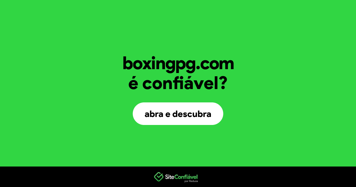 O site boxingpg.com é confiável?