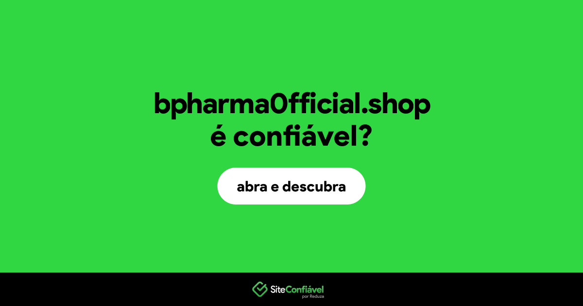 O site bpharma0fficial.shop é confiável?