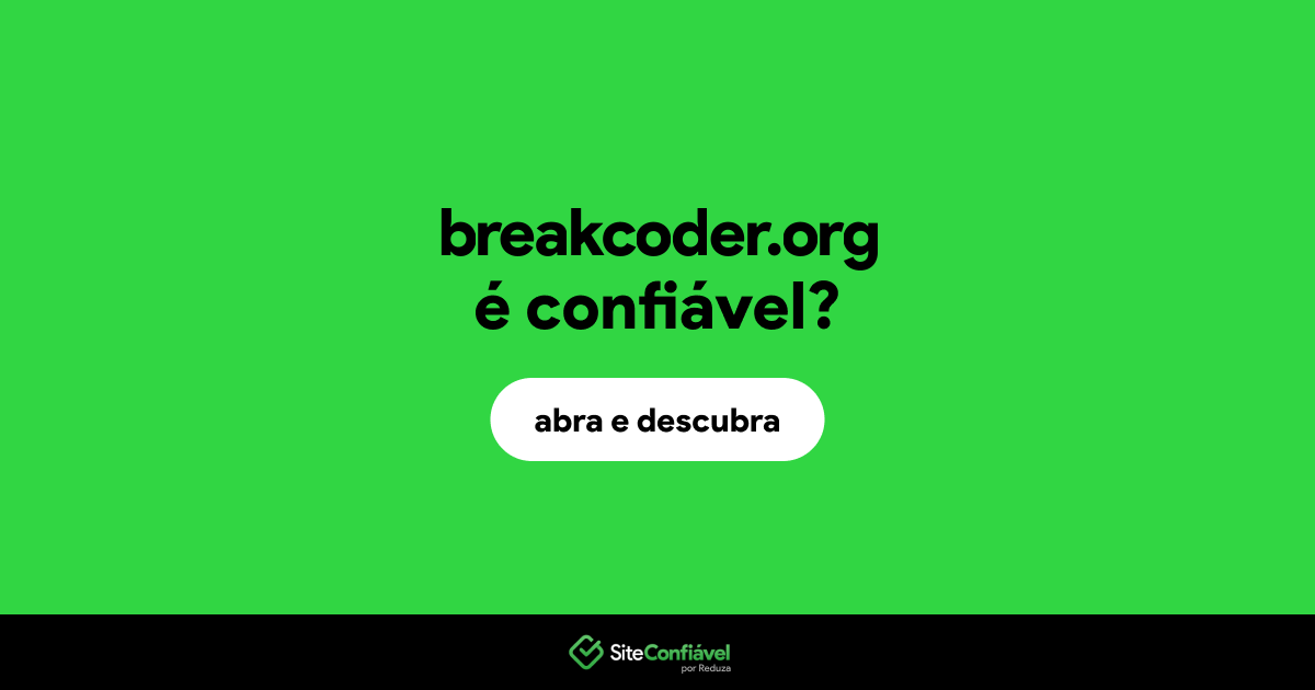 O site breakcoder.org é confiável?