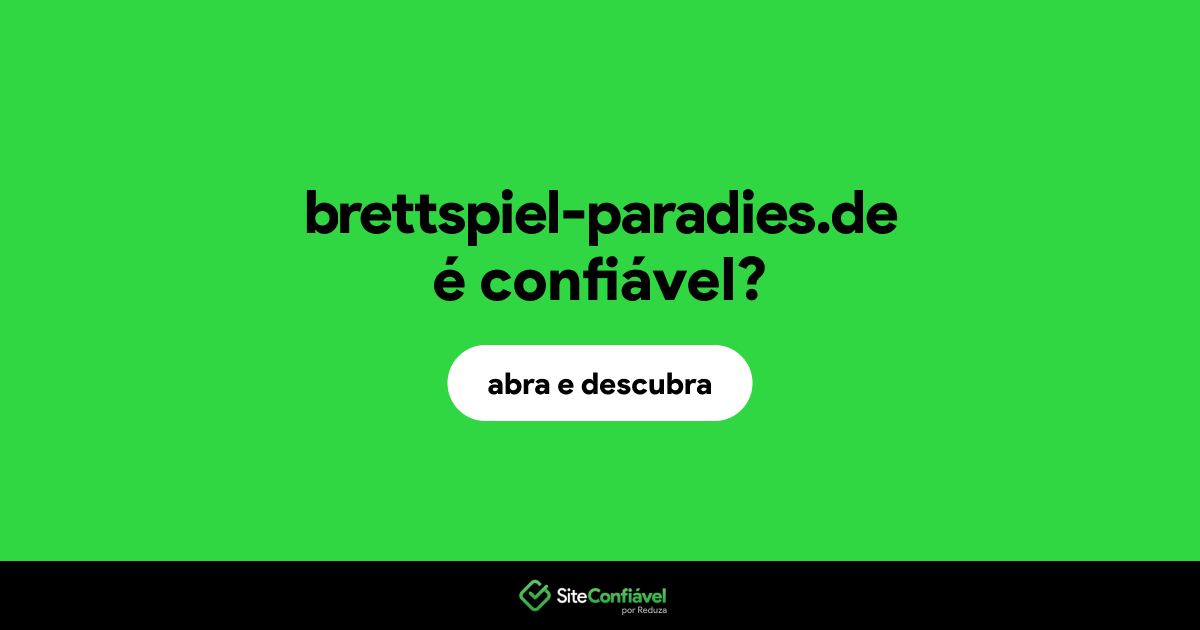 O site brettspiel-paradies.de é confiável?