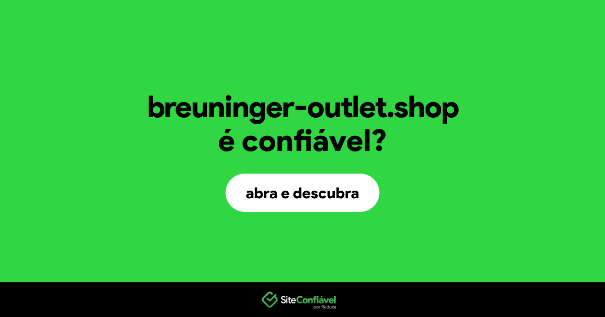 O site breuninger-outlet.shop é confiável?