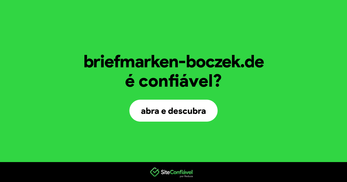O site briefmarken-boczek.de é confiável?