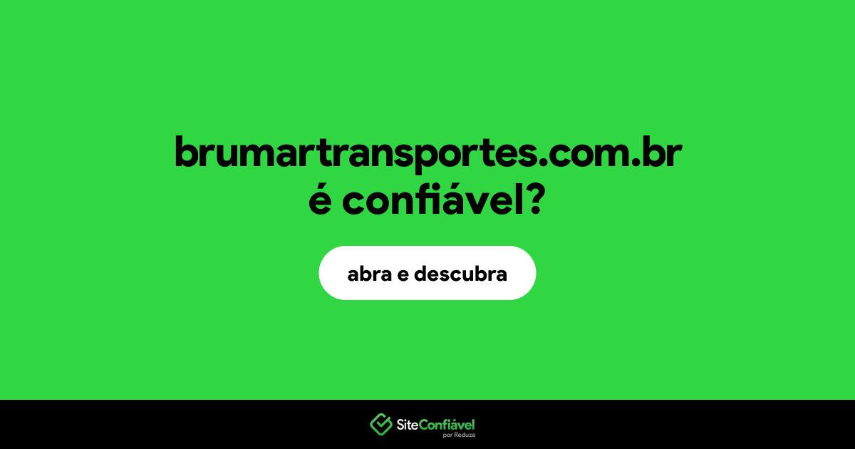 O site brumartransportes.com.br é confiável?