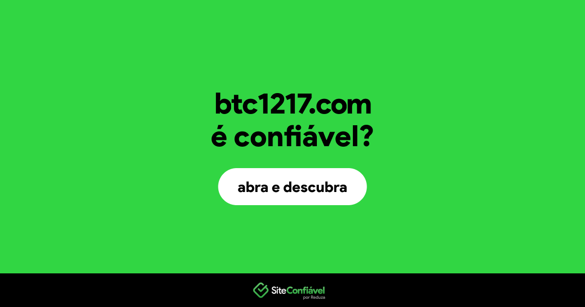 O site btc1217.com é confiável?