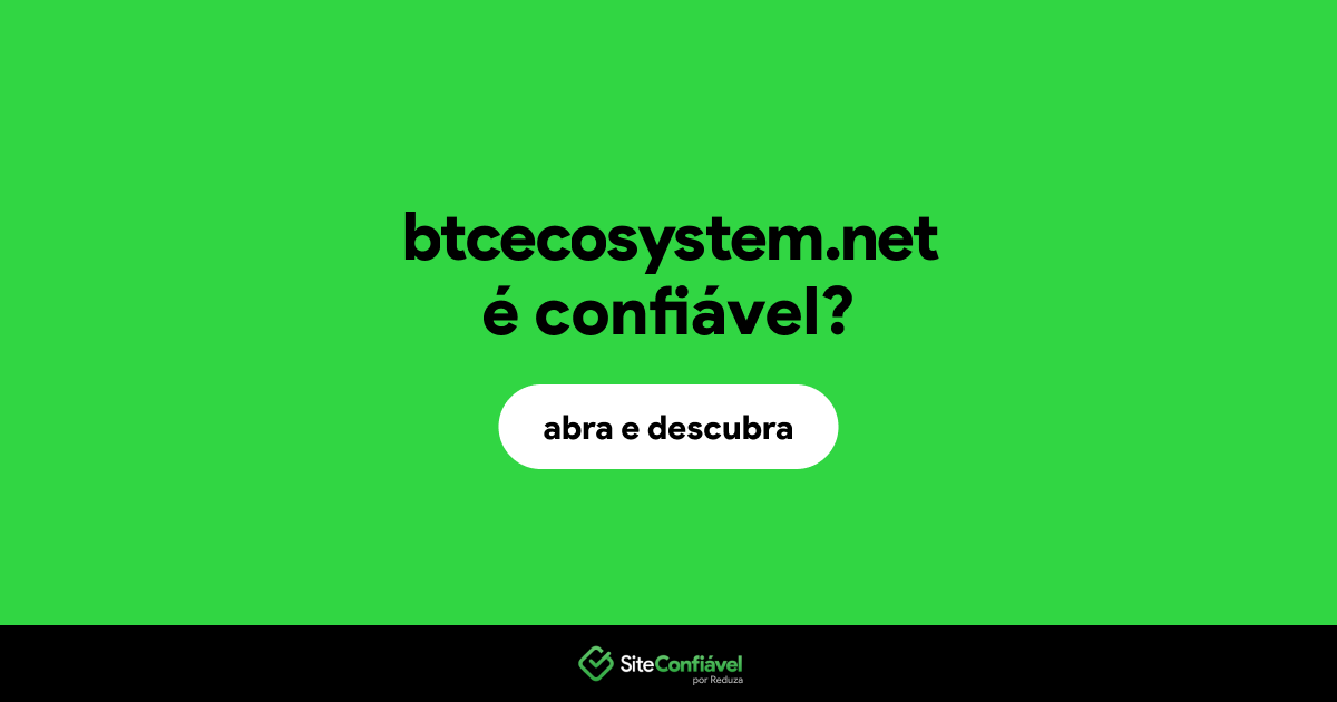 O site btcecosystem.net é confiável?
