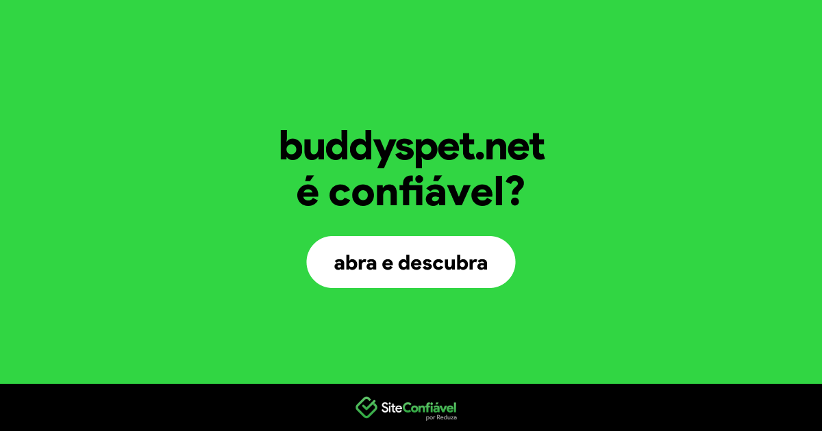 O site buddyspet.net é confiável?