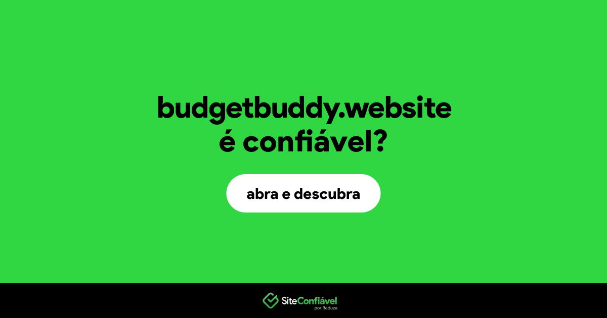 O site budgetbuddy.website é confiável?