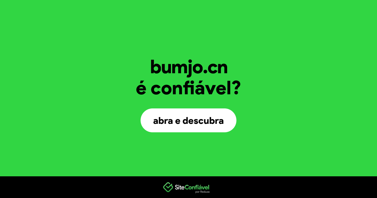 O site bumjo.cn é confiável?