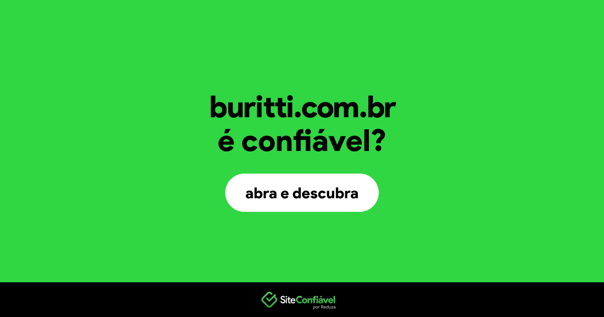 O site buritti.com.br é confiável?