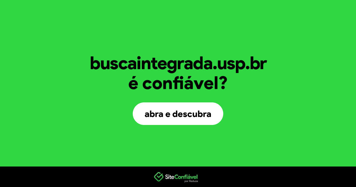 O site buscaintegrada.usp.br é confiável?