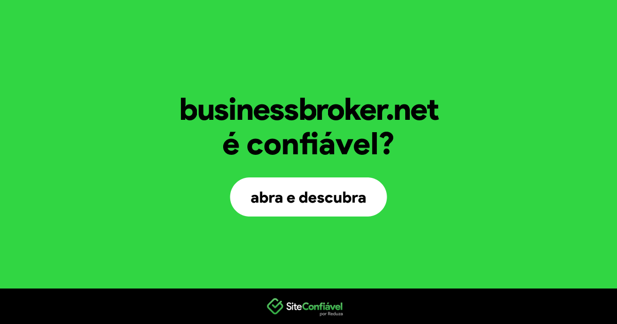 O site businessbroker.net é confiável?
