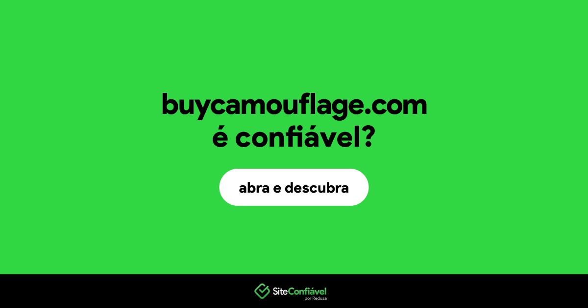 O site buycamouflage.com é confiável?