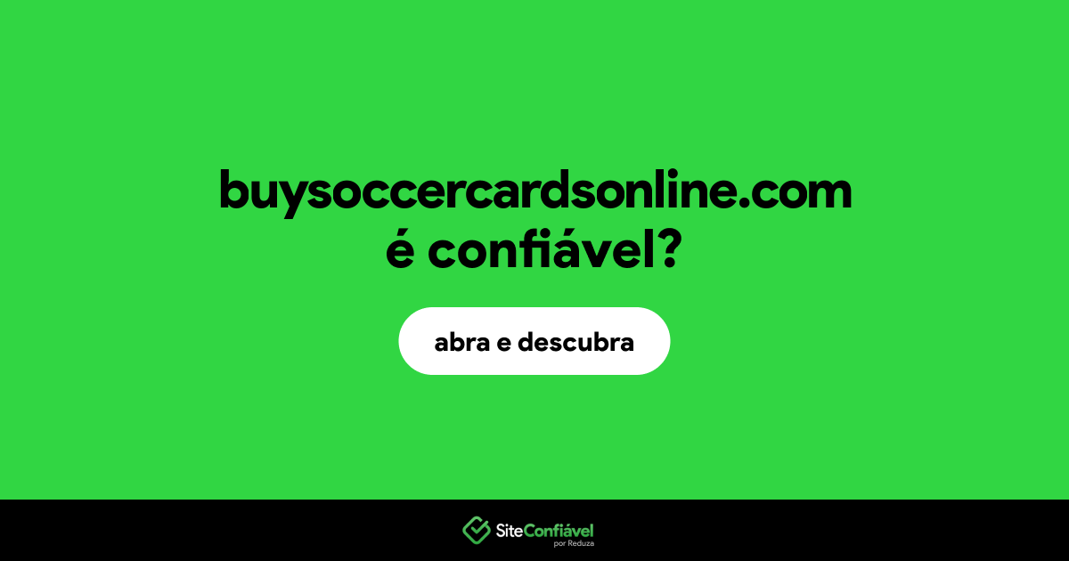 O site buysoccercardsonline.com é confiável?