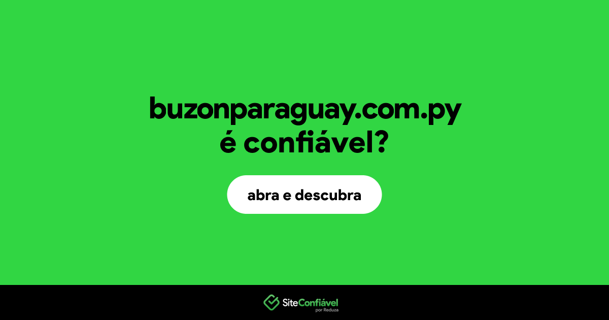 O site buzonparaguay.com.py é confiável?