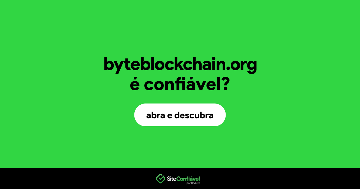O site byteblockchain.org é confiável?