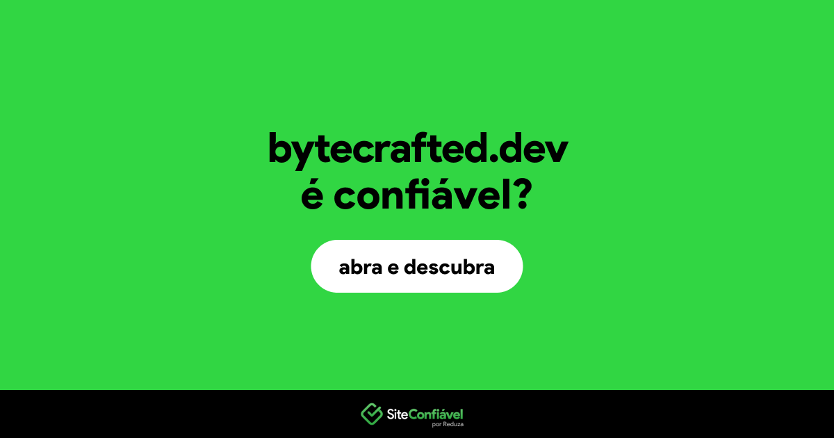 O site bytecrafted.dev é confiável?