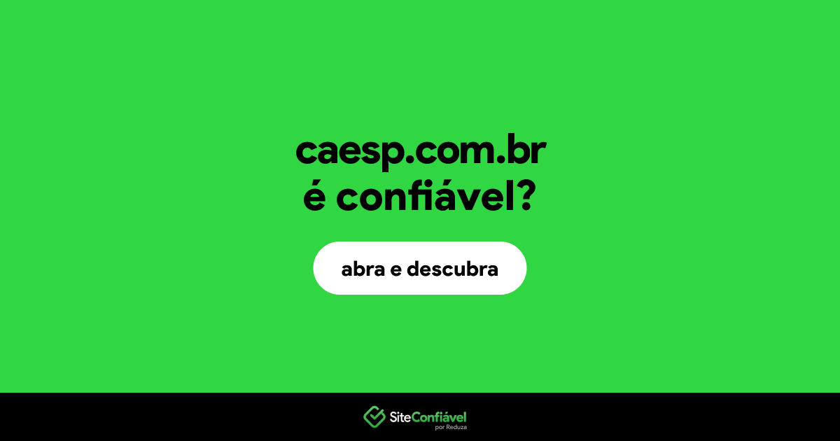 O site caesp.com.br é confiável?