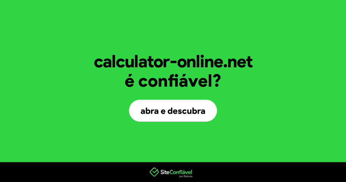 O site calculator-online.net é confiável?