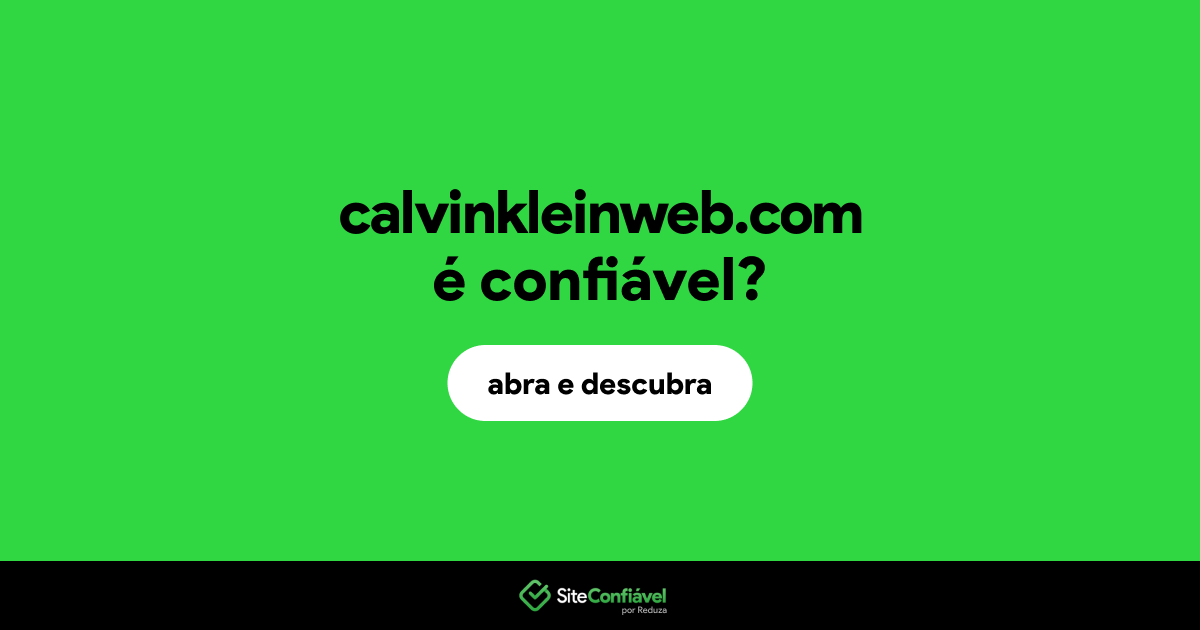 O site calvinkleinweb.com é confiável?