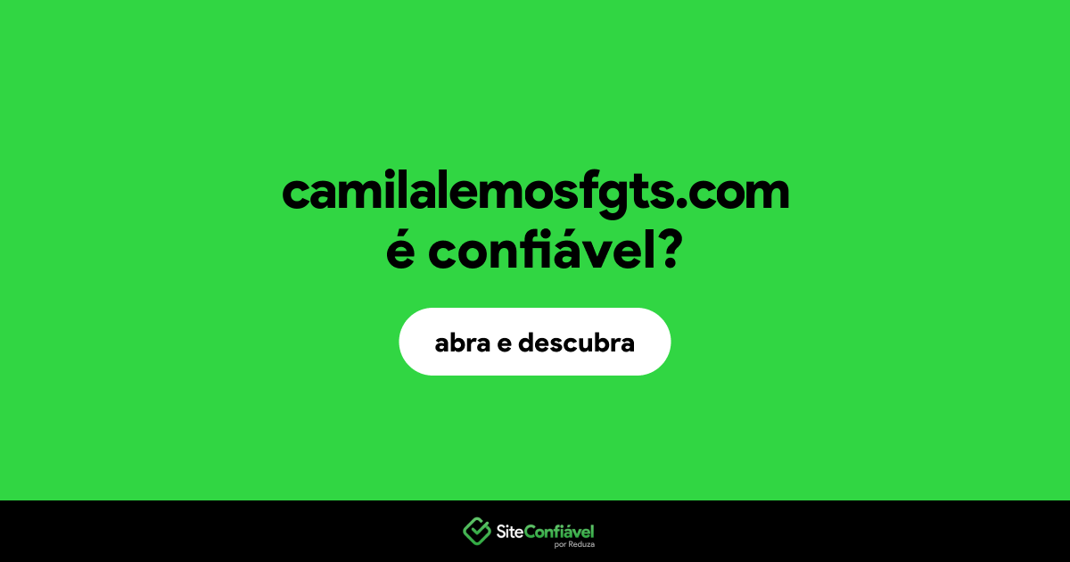 O site camilalemosfgts.com é confiável?