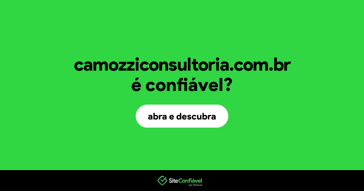 O site camozziconsultoria.com.br é confiável?